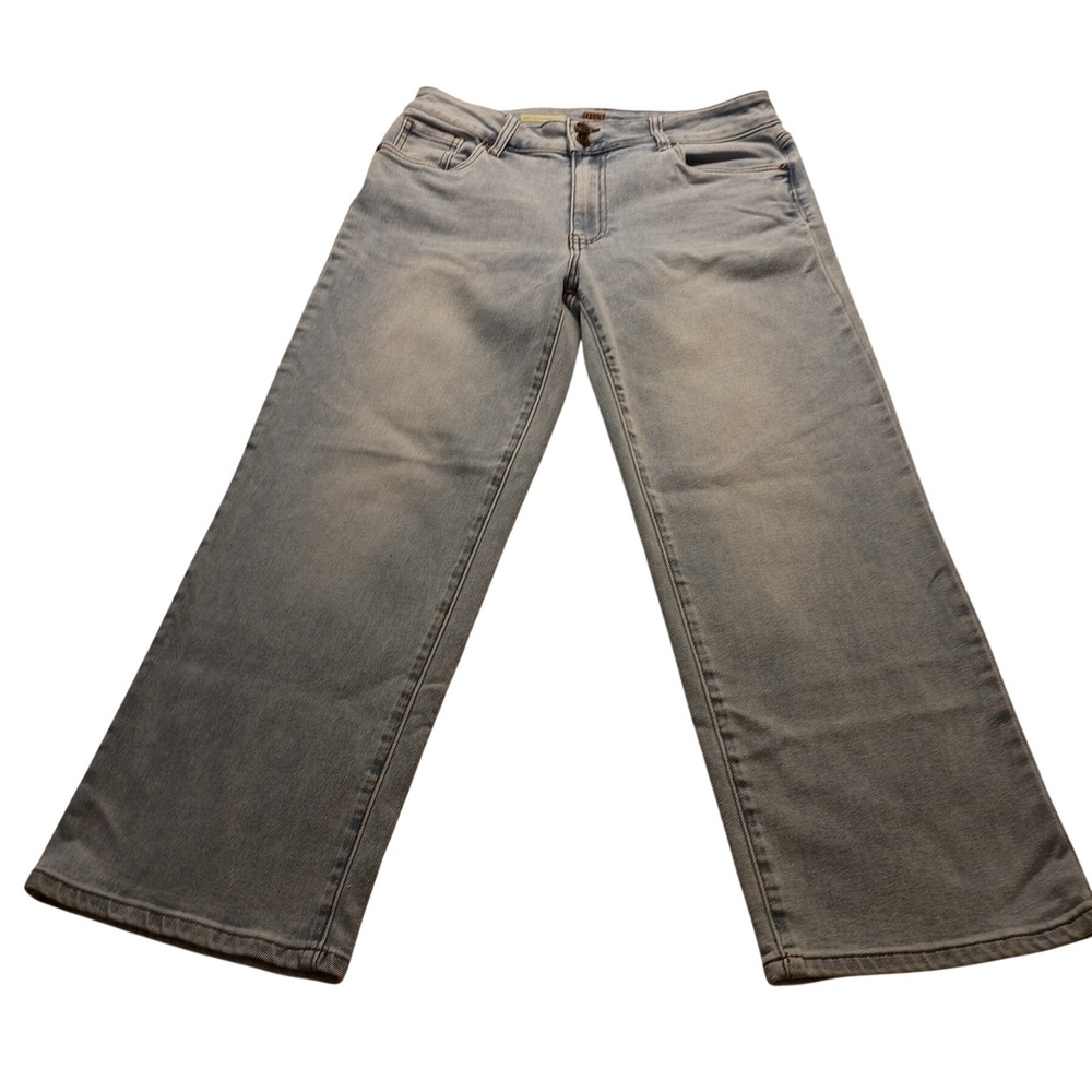 Kut from the Kloth Jeans Women's Lucy High Rise Wide Leg 10 Light Blue Denim